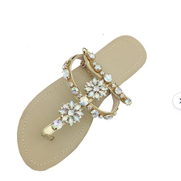 Rhinestone Chain Gladiator sandals size 7 - Picture 5 of 5